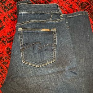 WHBM dark wash jeans, Size 6R